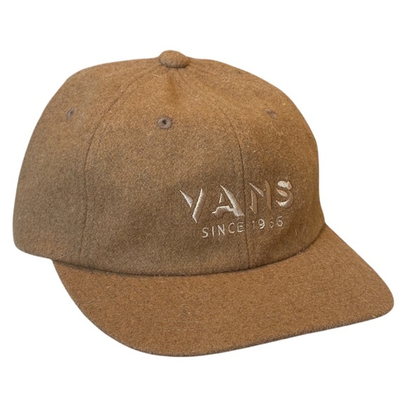 Vans Clark Vintage Strapback Hat Wool Blend 6-Panel Cap in Tan O/S - Picture 1 of 5